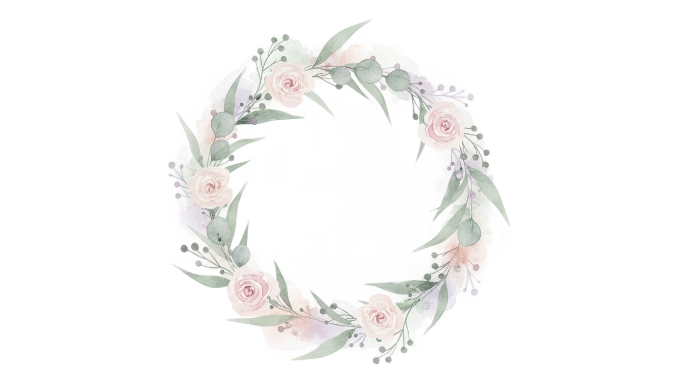 free watercolor wreath png PNG transparent background
