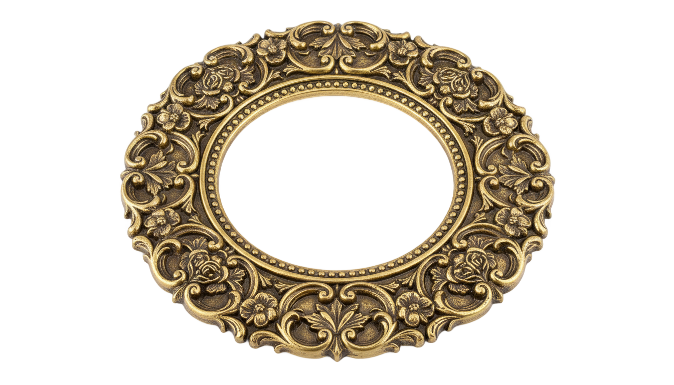 round photo frame design png PNG transparent background