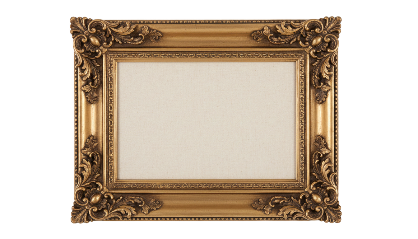 classic photo frame png PNG transparent background