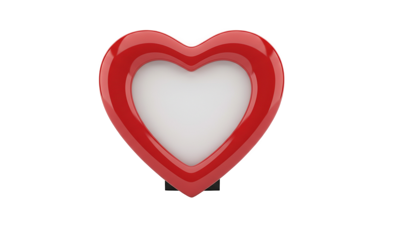 heart shaped photo frame png PNG transparent background