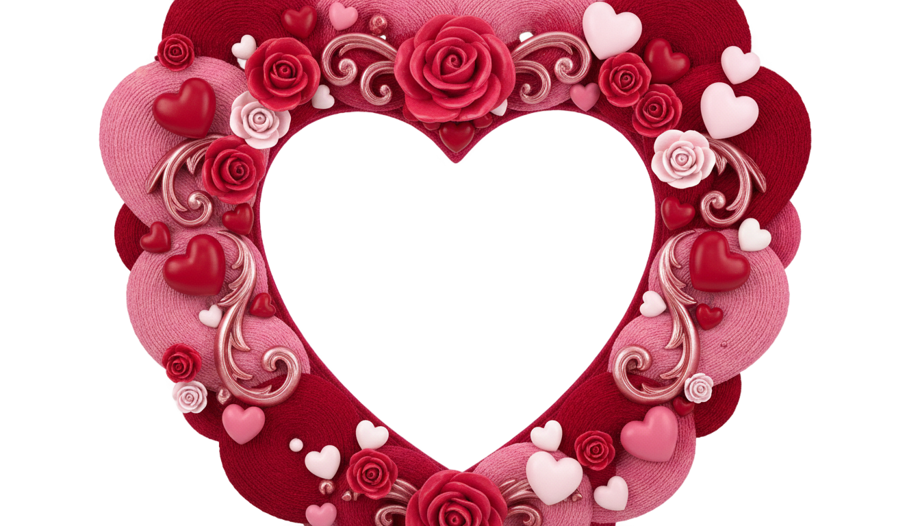 valentine photo frame png PNG transparent background