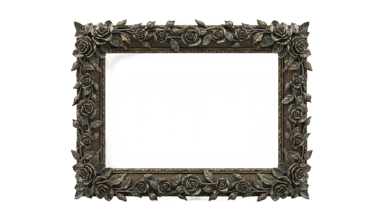 frame floral vintage png PNG transparent background