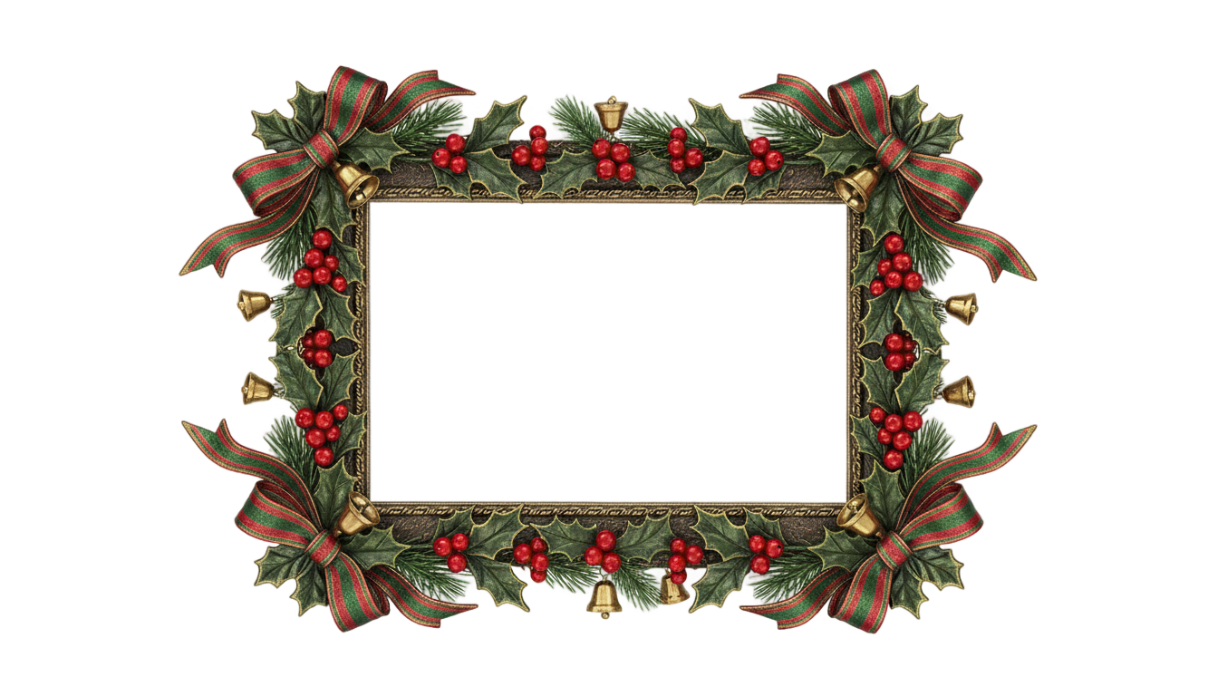 merry christmas photo frame png PNG transparent background