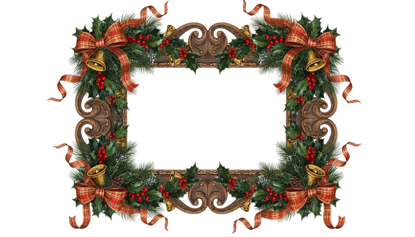 merry christmas photo frame png PNG transparent background