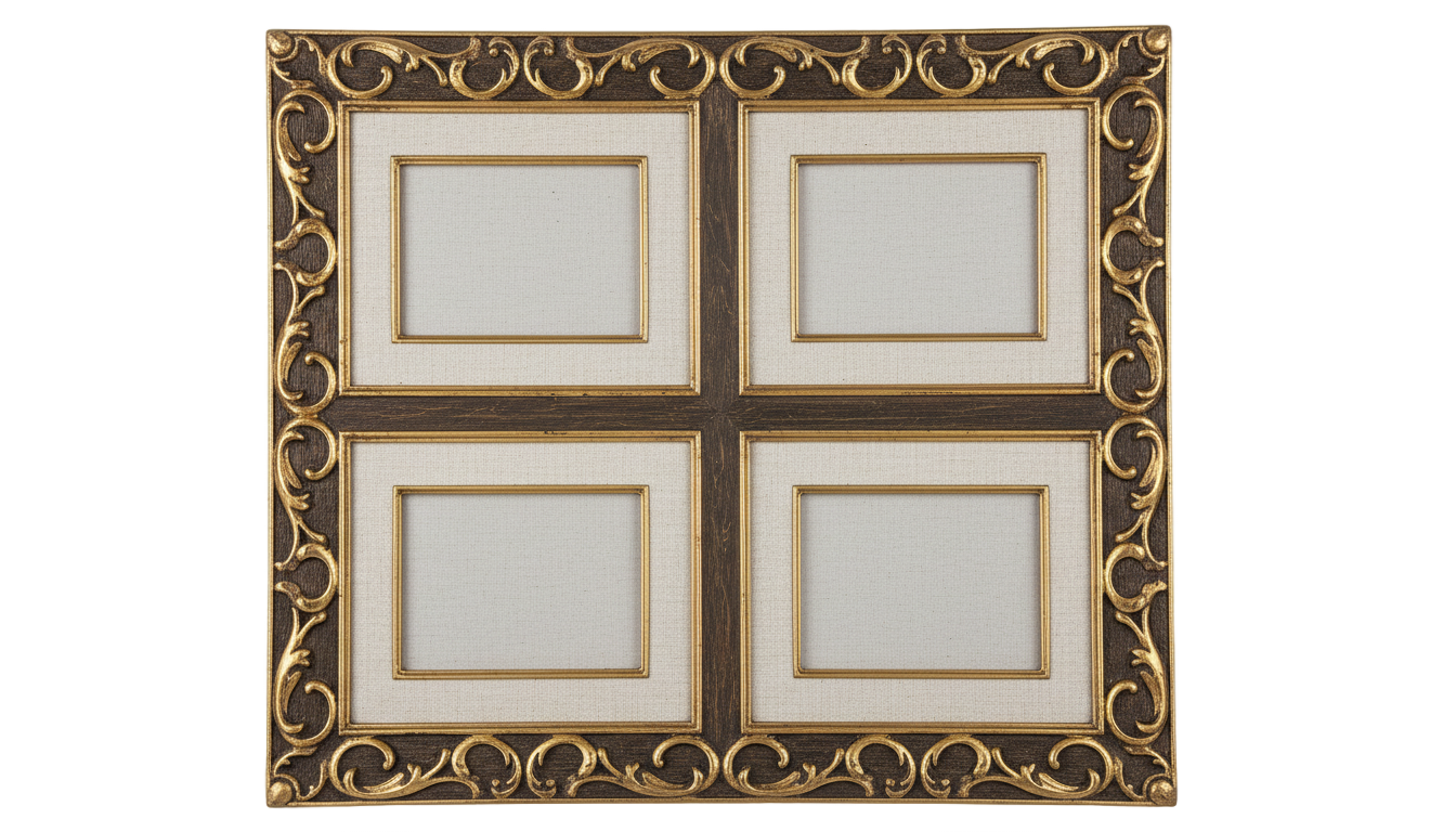 4 photo collage frame png PNG transparent background