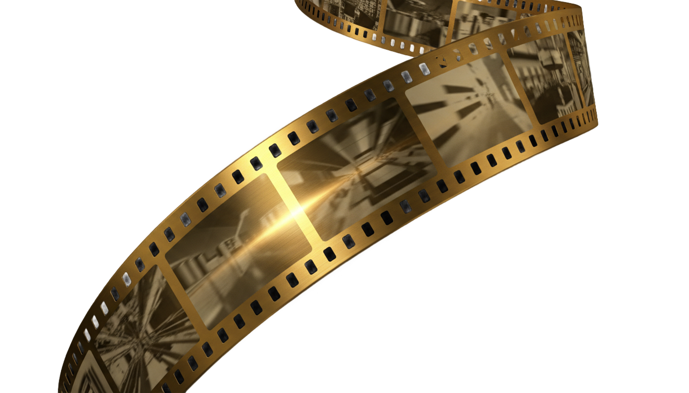 gold film strip png PNG transparent background