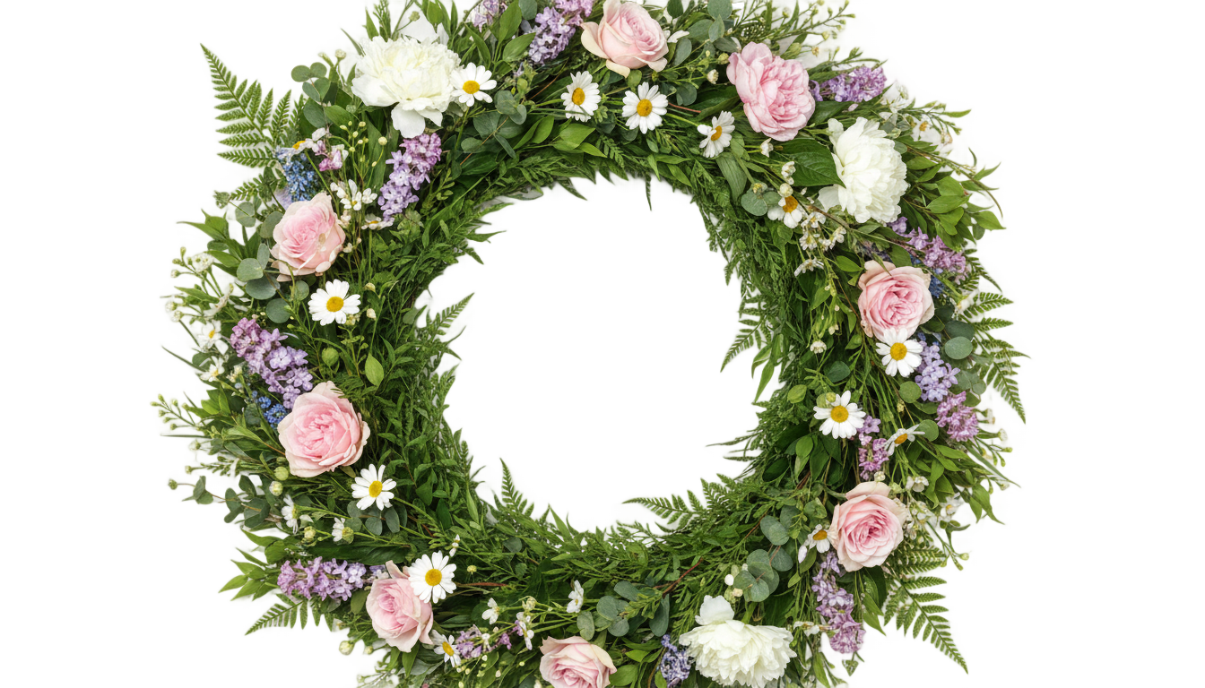 wreath of flowers png PNG transparent background