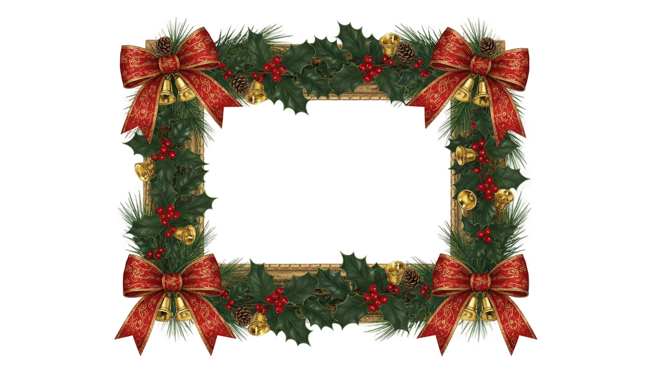 merry christmas photo frame png PNG transparent background