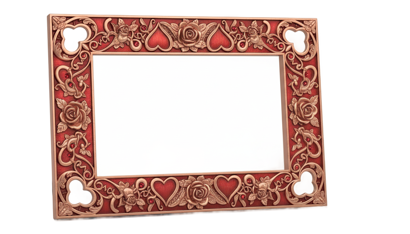 photo frame png love PNG transparent background