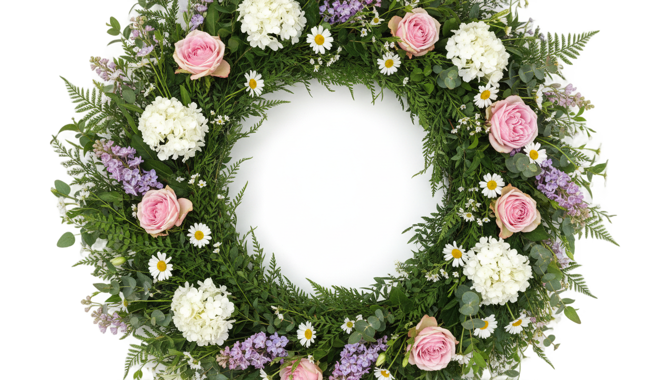wreath of flowers png PNG transparent background