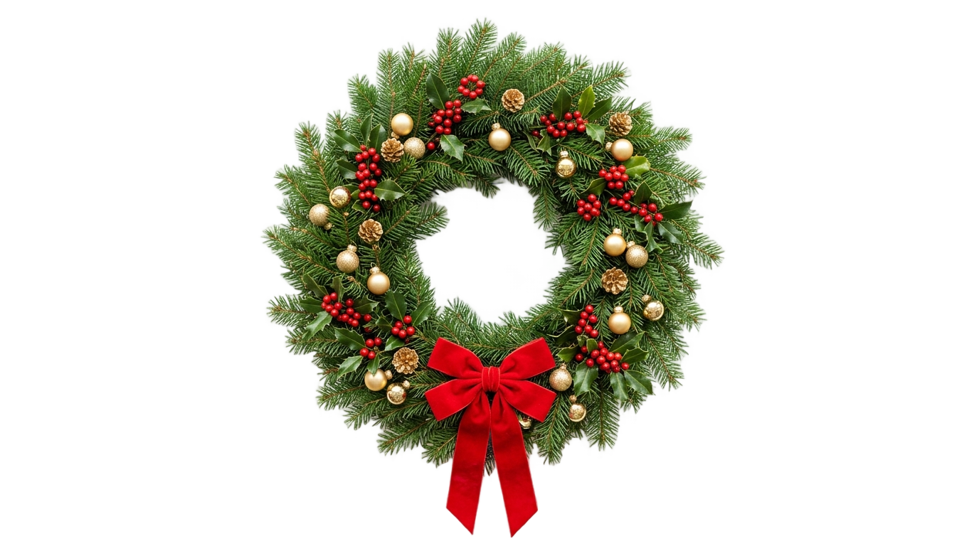 christmas wreath icon png PNG transparent background