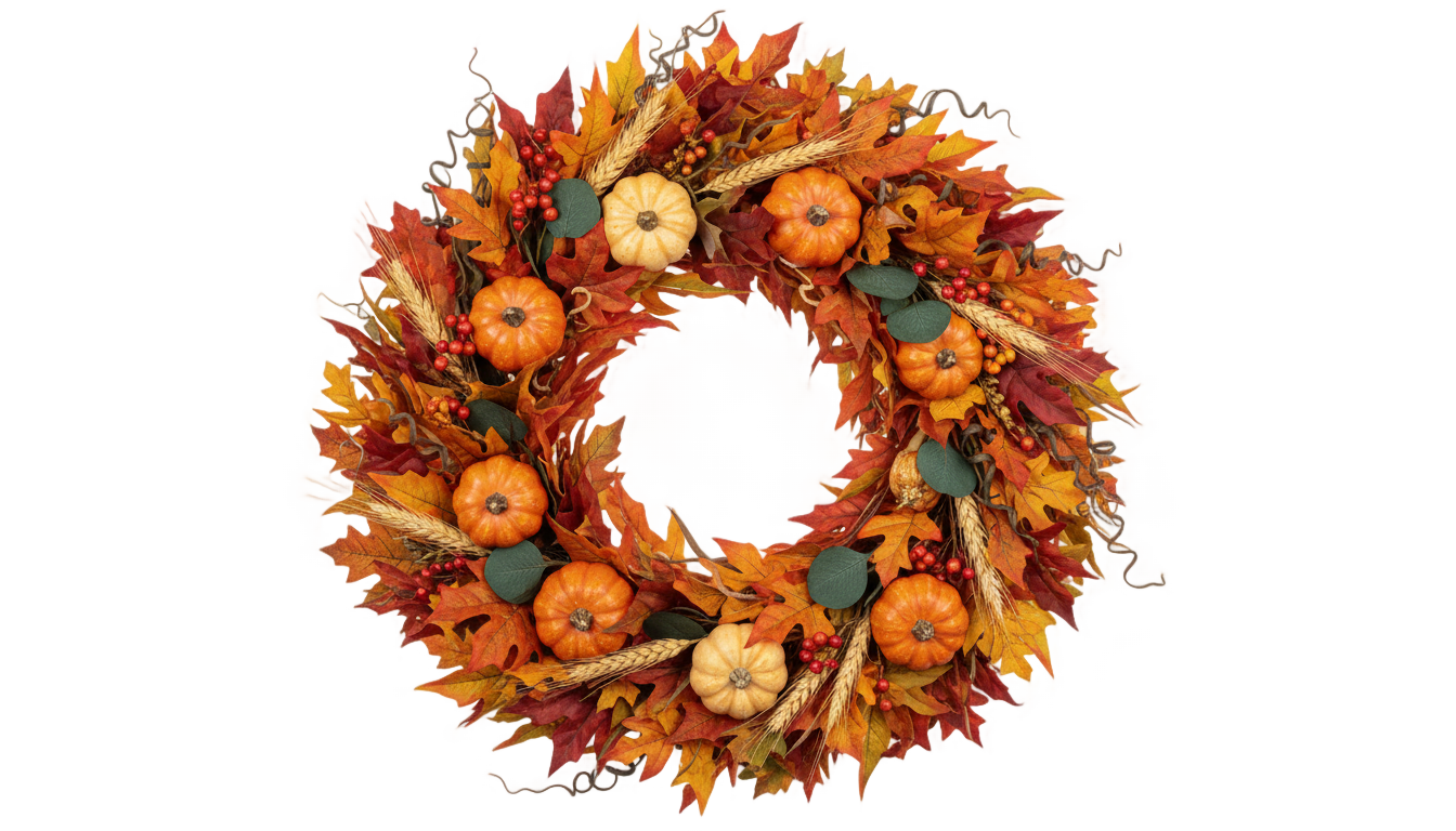 thanksgiving wreath png PNG transparent background