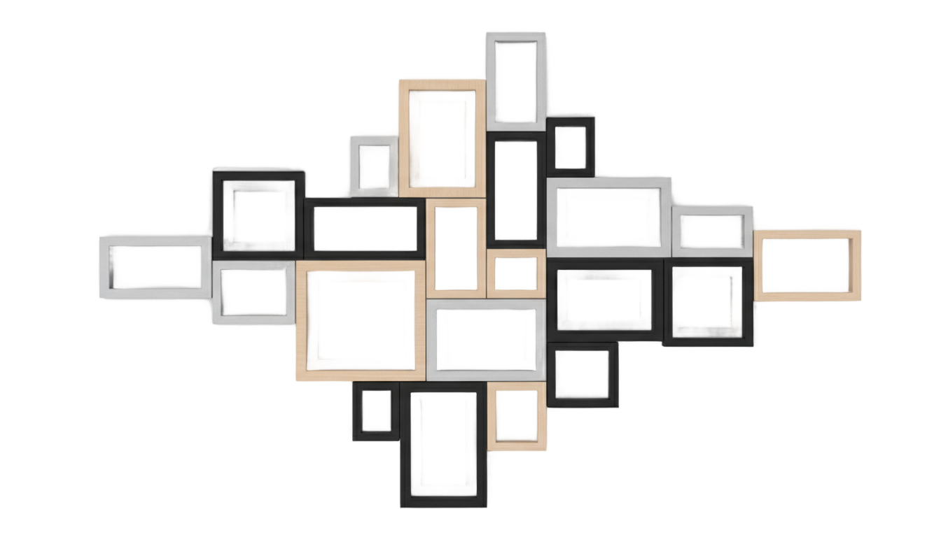 stylish collage photo frame design png PNG transparent background