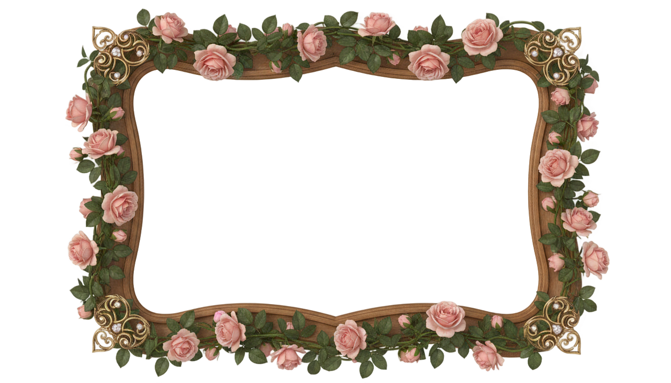 romantic photo frame png PNG transparent background