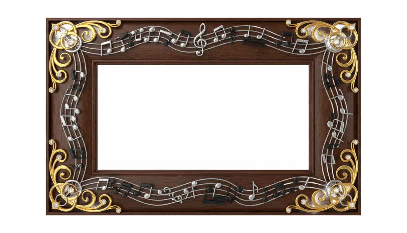 music photo frame png PNG transparent background