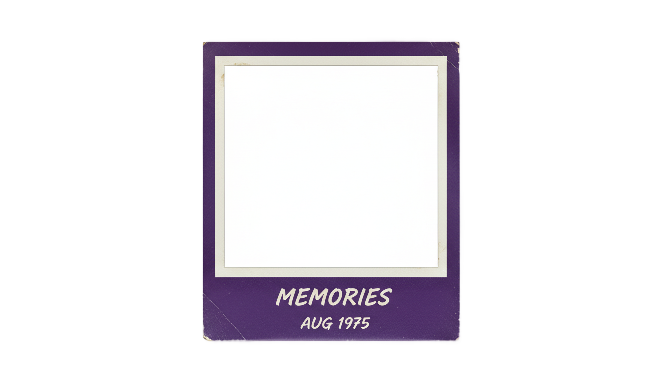 purple polaroid frame png PNG transparent background