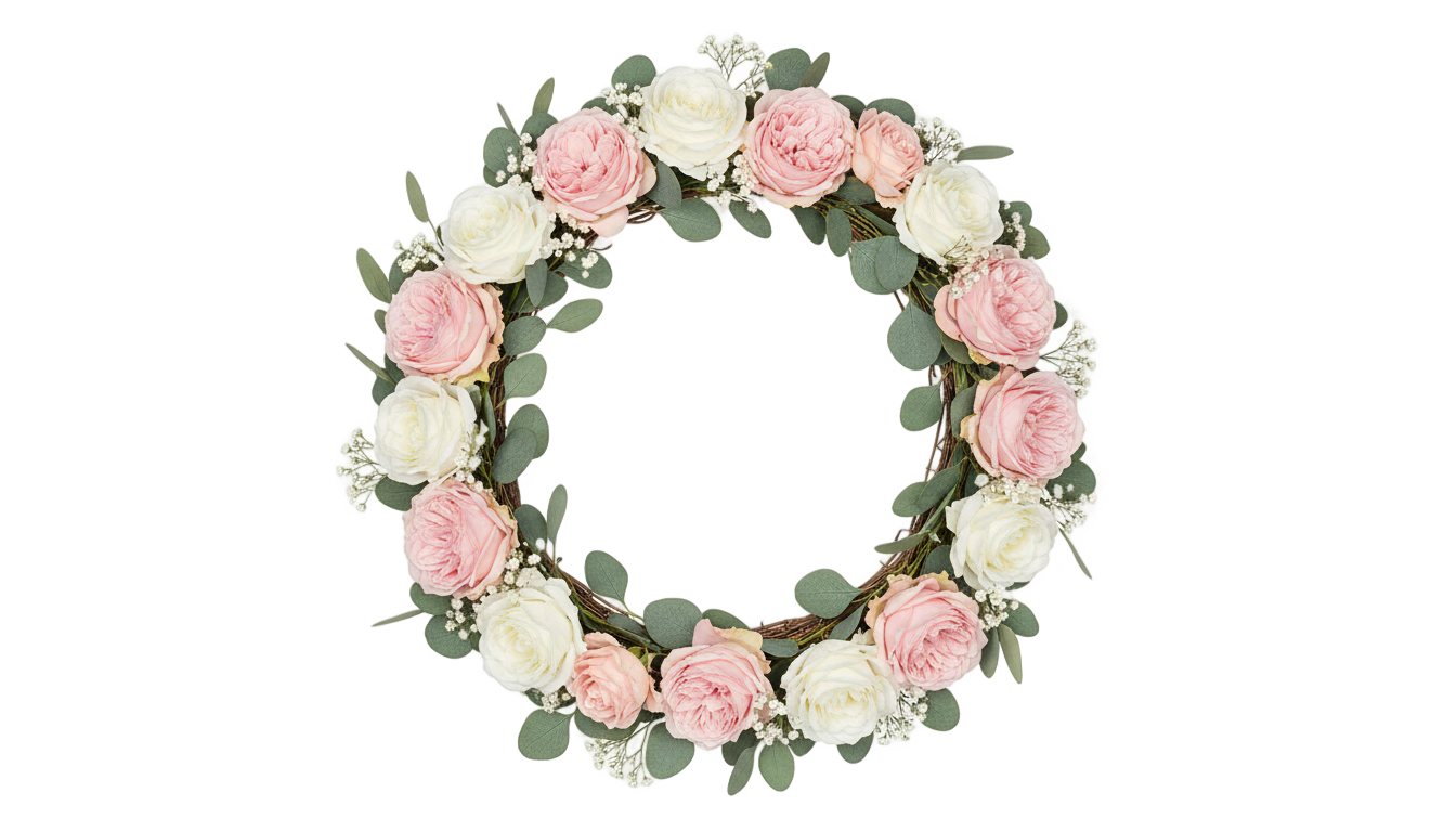 high resolution floral wreath png PNG transparent background