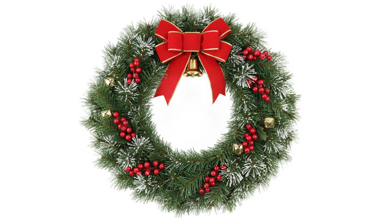 merry christmas wreath png PNG transparent background