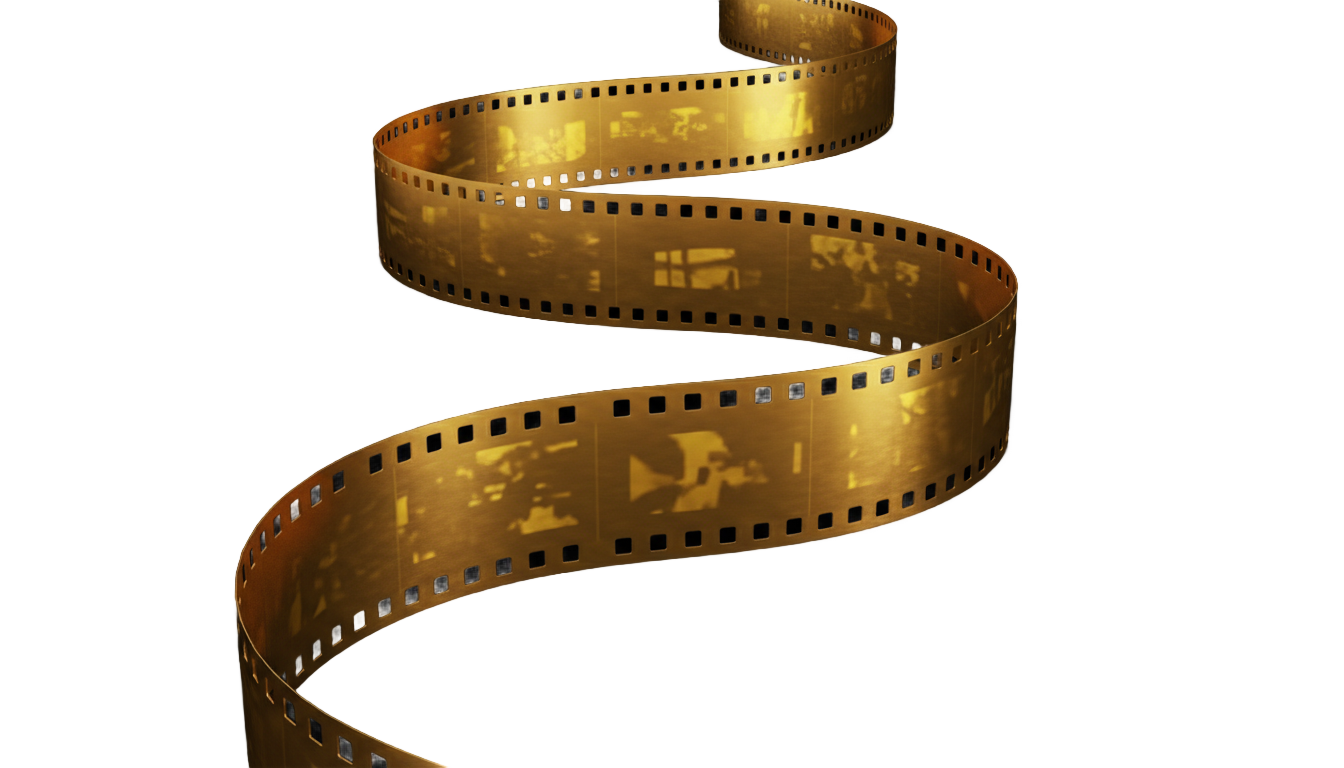gold film strip png PNG transparent background