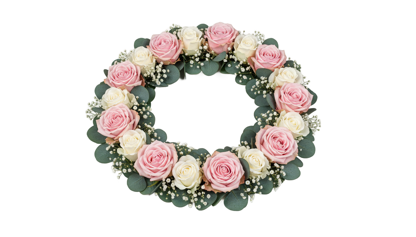 high resolution floral wreath png PNG transparent background