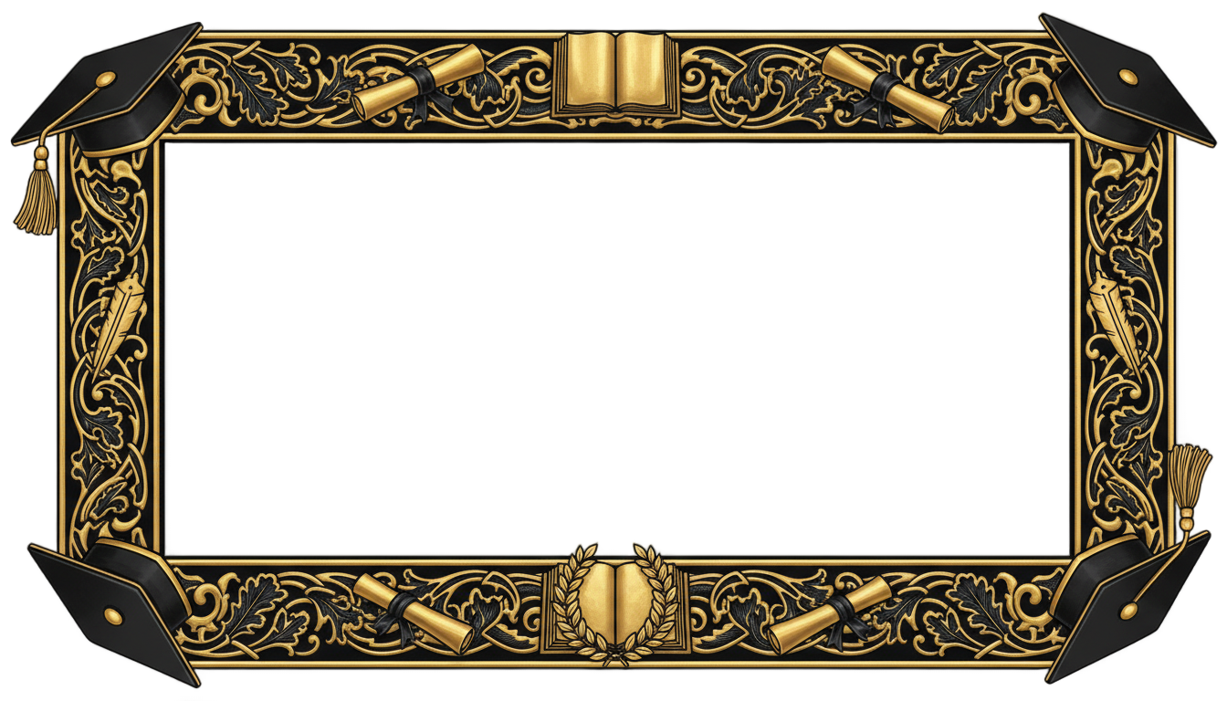 graduation photo frame png PNG transparent background