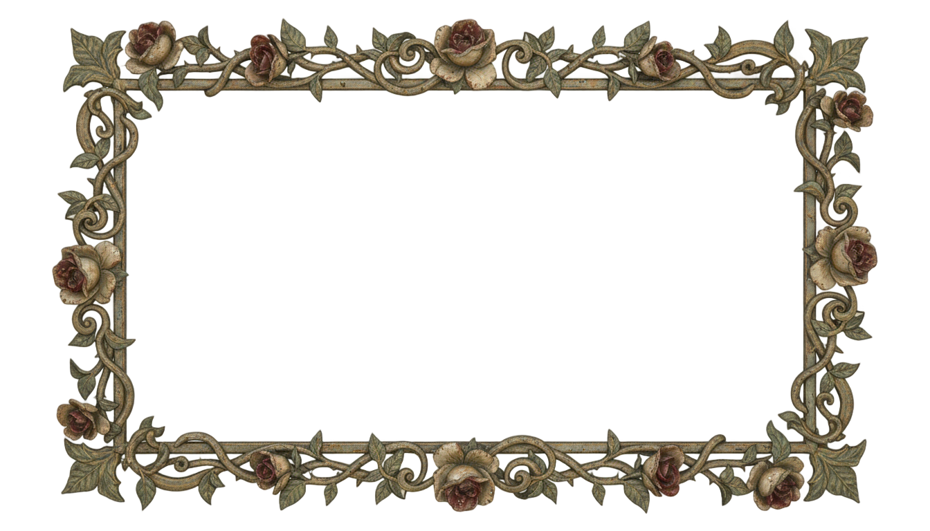 frame floral vintage png PNG transparent background