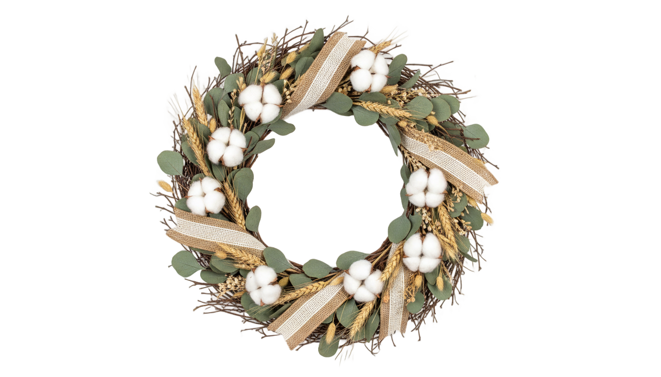 farmhouse wreath png PNG transparent background