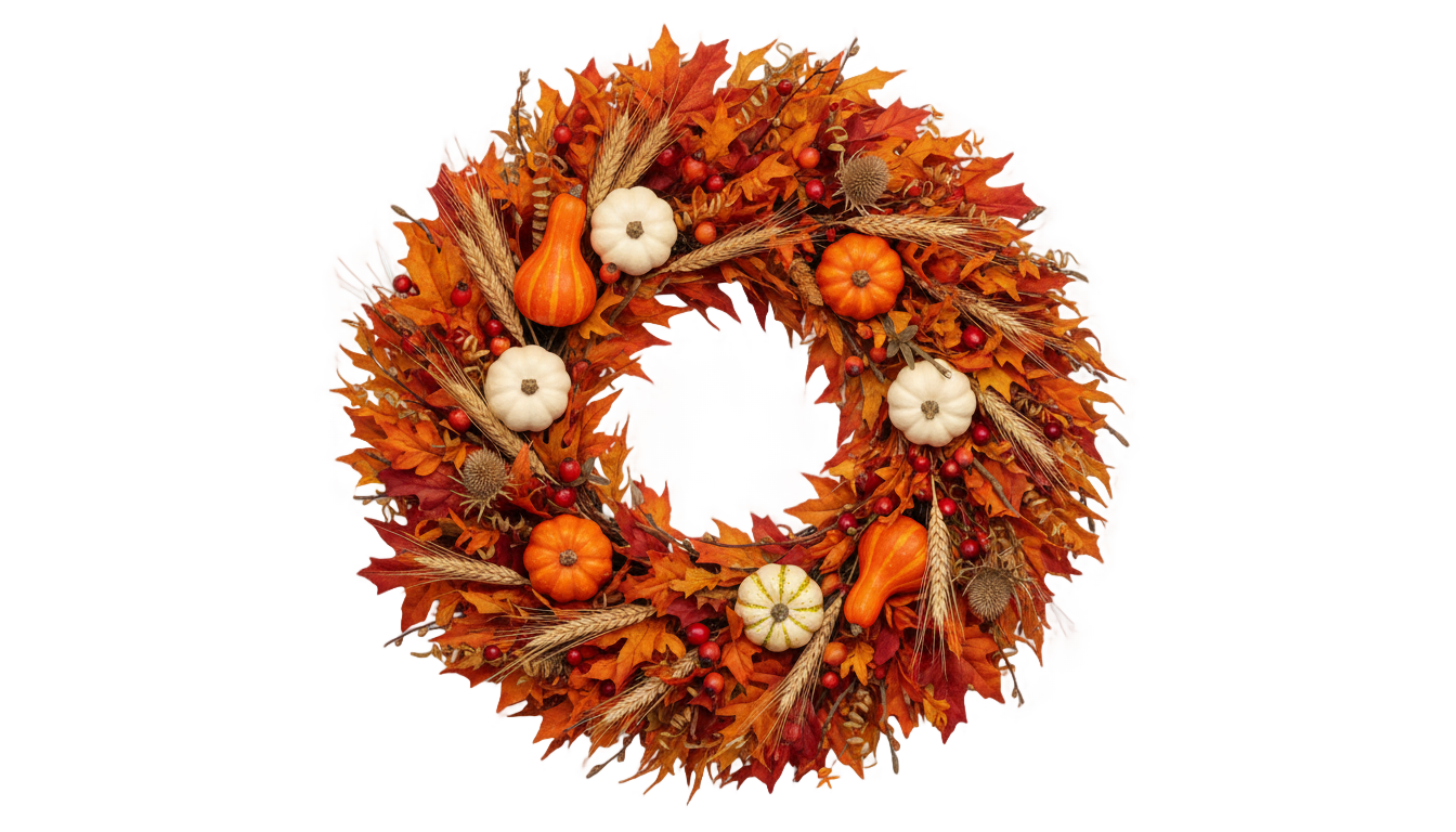 thanksgiving wreath png PNG transparent background