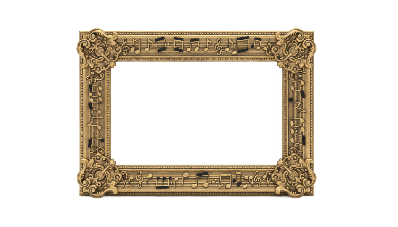 music photo frame png PNG transparent background