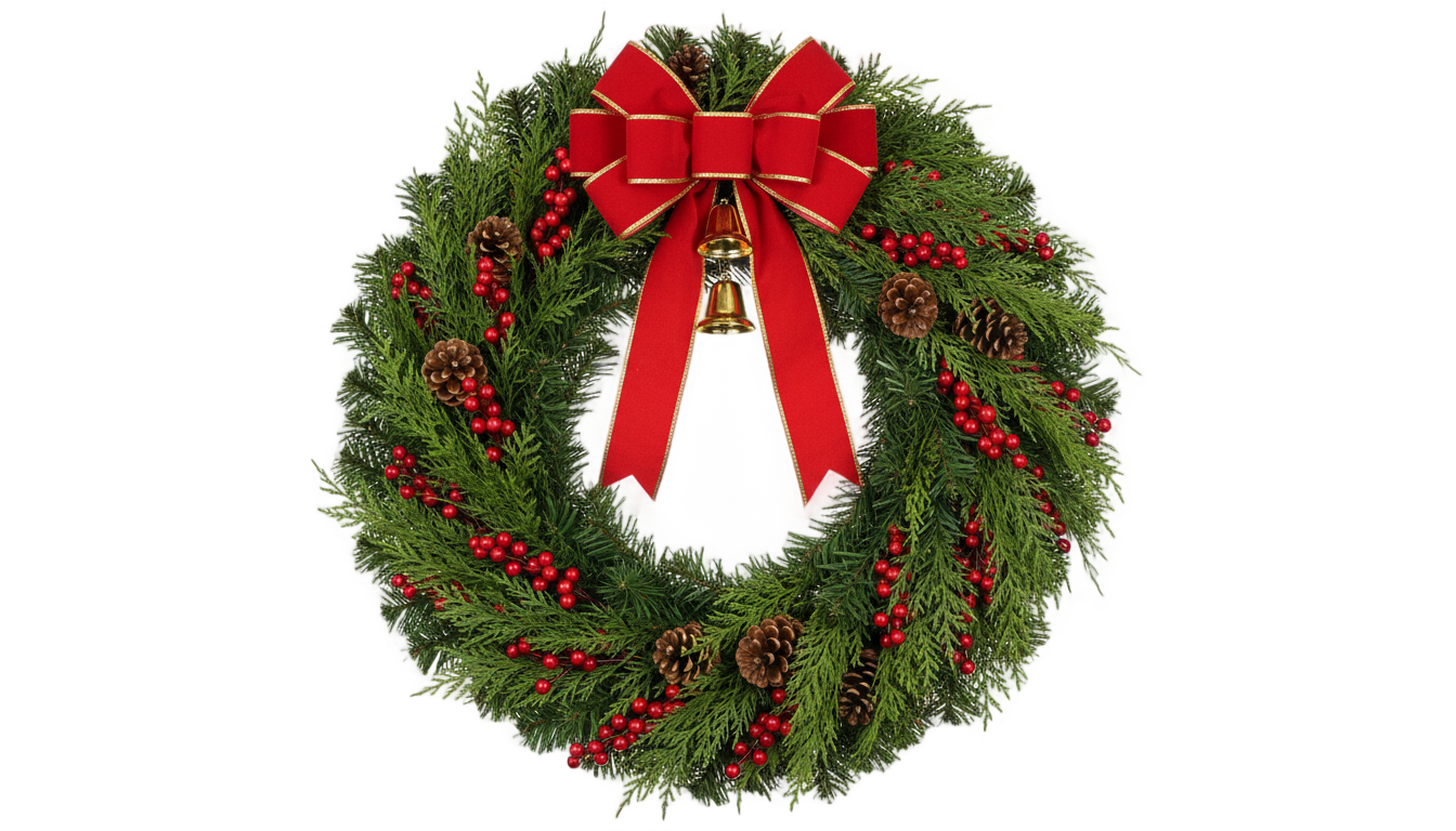 christmas wreath png PNG transparent background