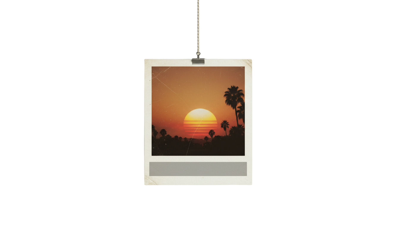 polaroid frame hanging png PNG transparent background