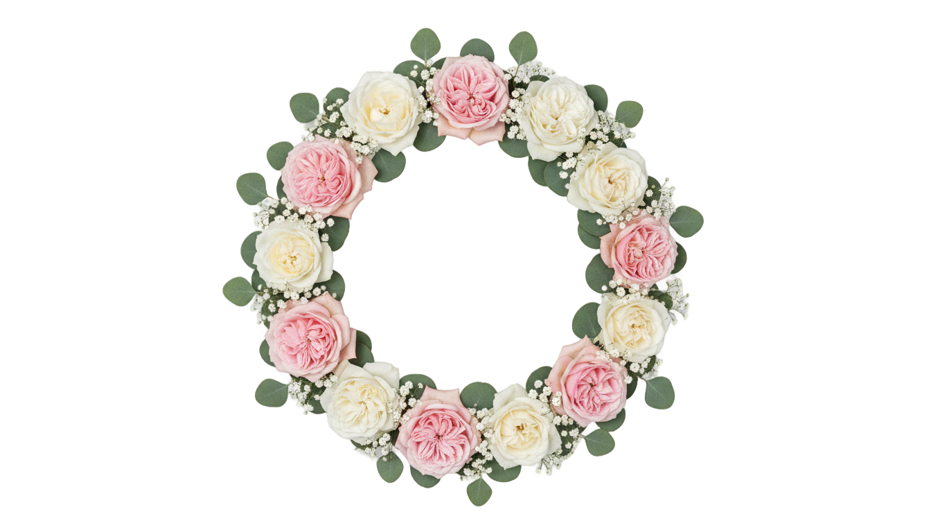 high resolution floral wreath png PNG transparent background