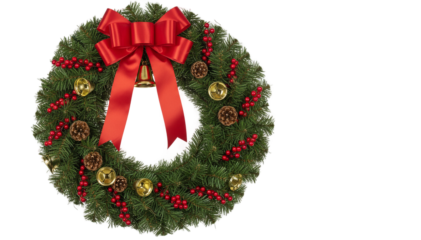 christmas wreath graphic png PNG transparent background