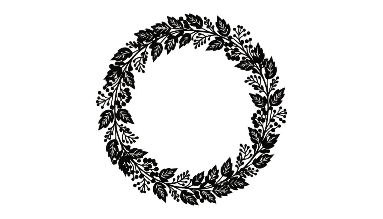wreath silhouette png PNG transparent background