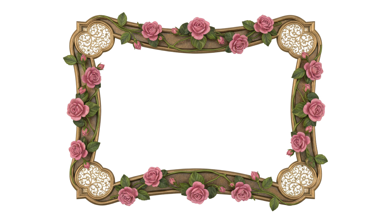 romantic photo frame png PNG transparent background