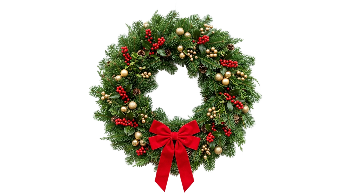 christmas wreath icon png PNG transparent background