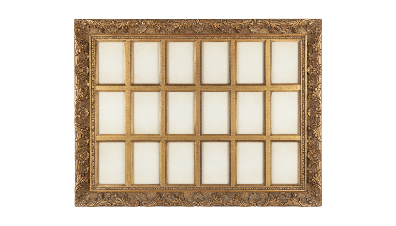 12 photo collage frame png PNG transparent background