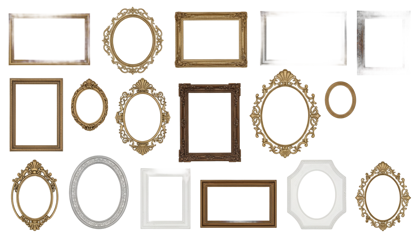 photo frame shapes png PNG transparent background