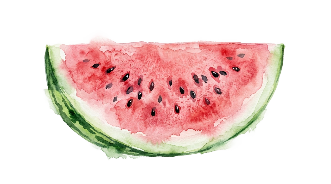 watermelon watercolor png PNG transparent background