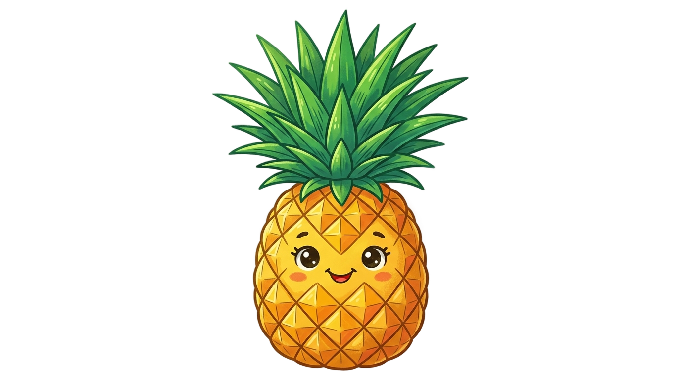 pineapple illustration png PNG transparent background