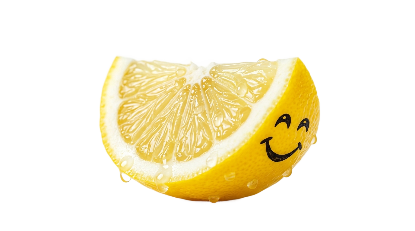 cartoon lemon slice png PNG transparent background