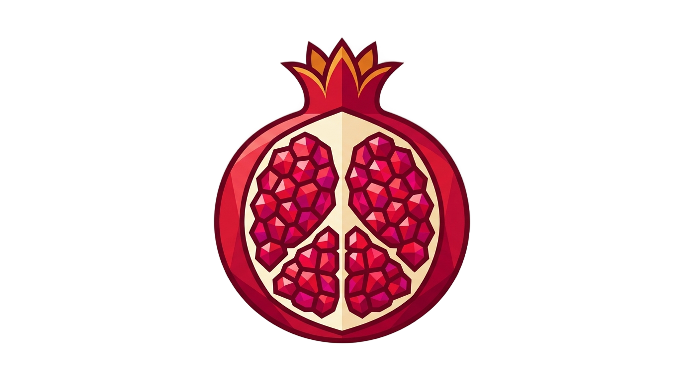 pomegranate logo png PNG transparent background
