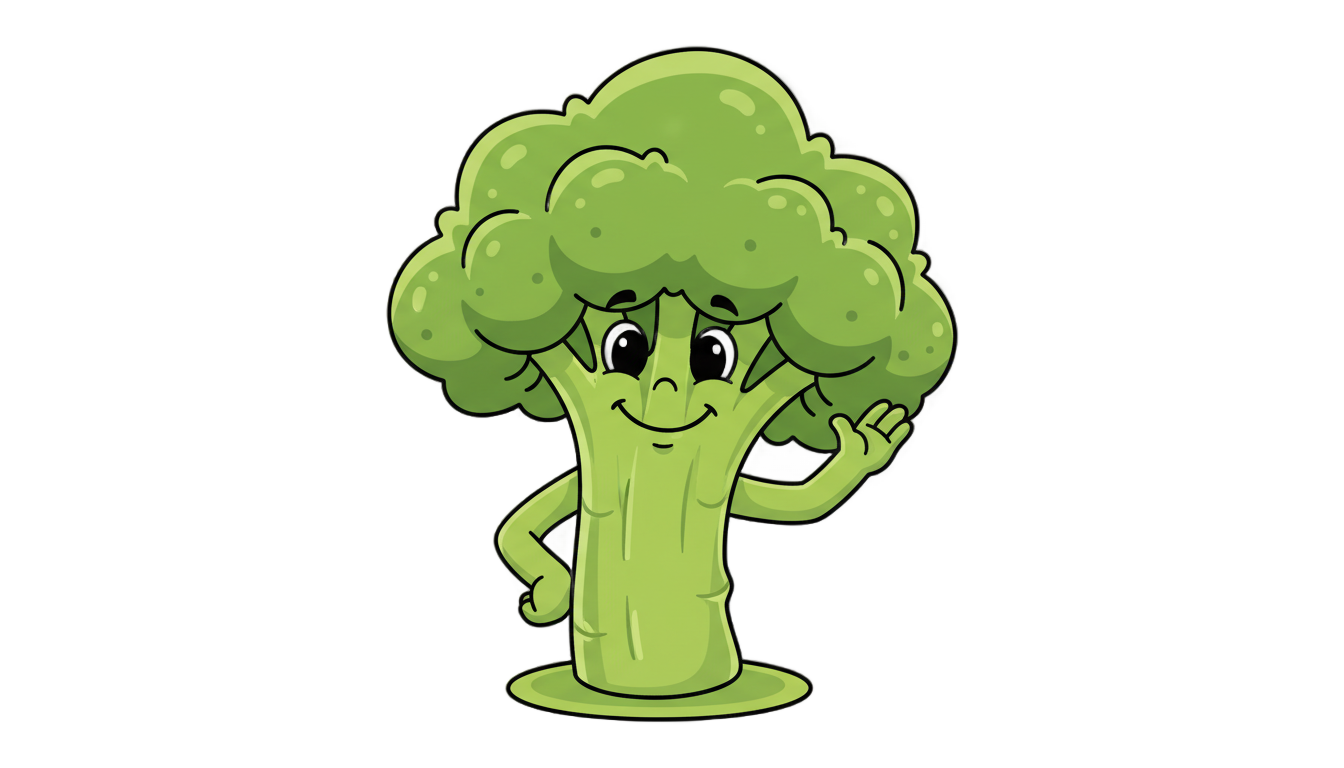 broccoli cartoon png PNG transparent background