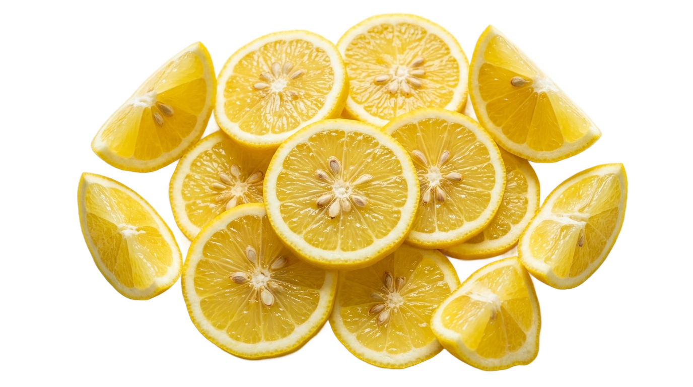 lemon pieces png PNG transparent background