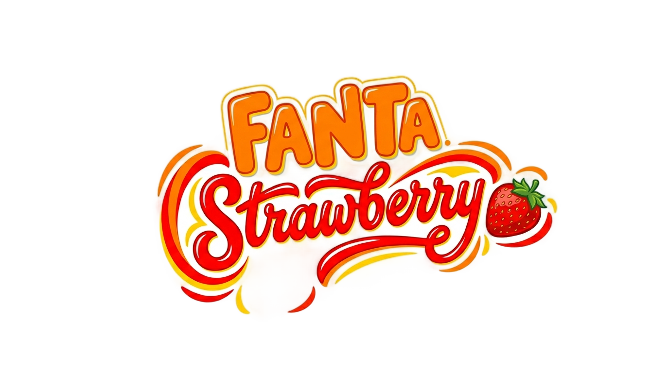 fanta strawberry logo png PNG transparent background