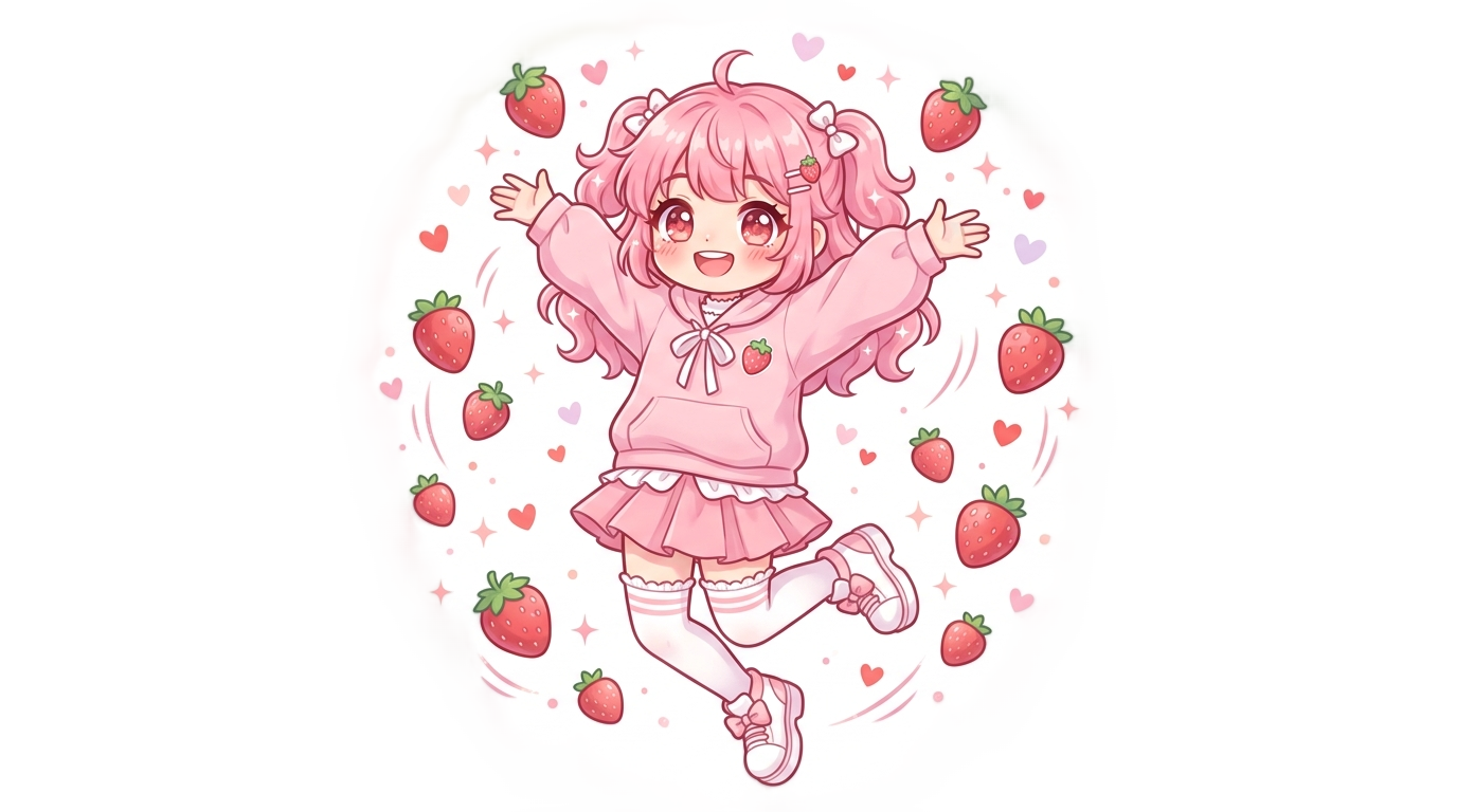 chuu strawberry rush png PNG transparent background