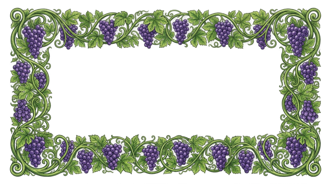 grape vine border png PNG transparent background
