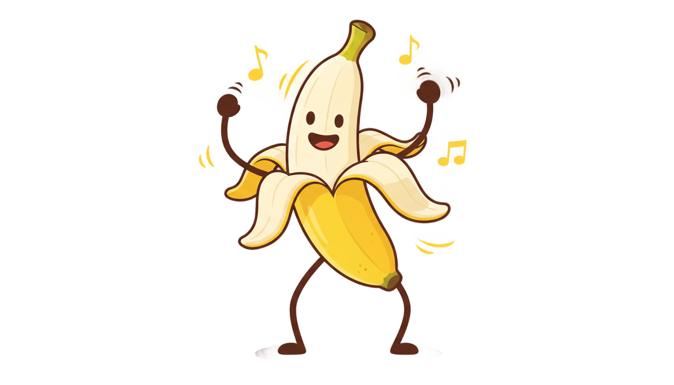 dancing banana gif png PNG transparent background