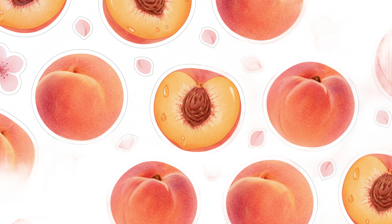 peach stickers png PNG transparent background