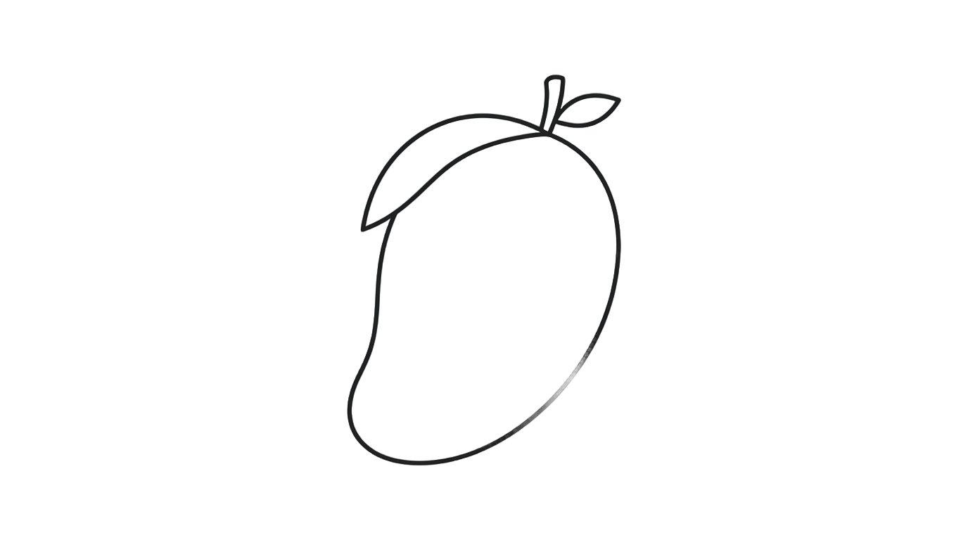 mango outline png PNG transparent background